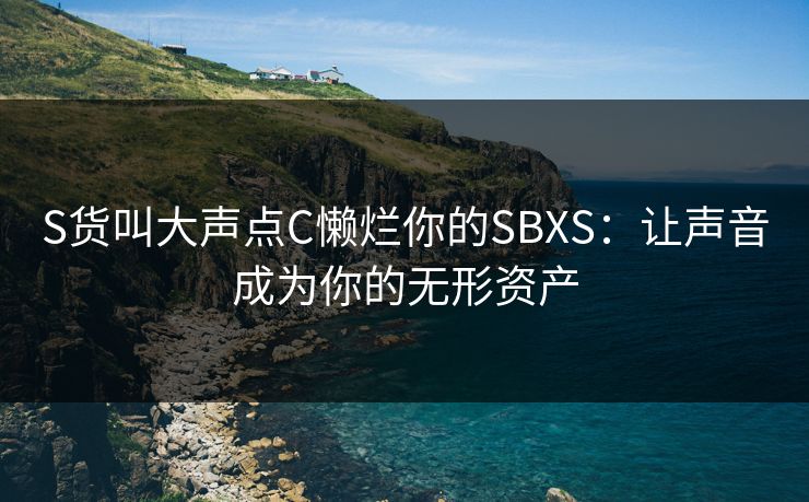 S货叫大声点C懒烂你的SBXS:让声音成为你的无形资产 S货叫大声点C懒烂你的SBXS:让声音成为你的无形资产